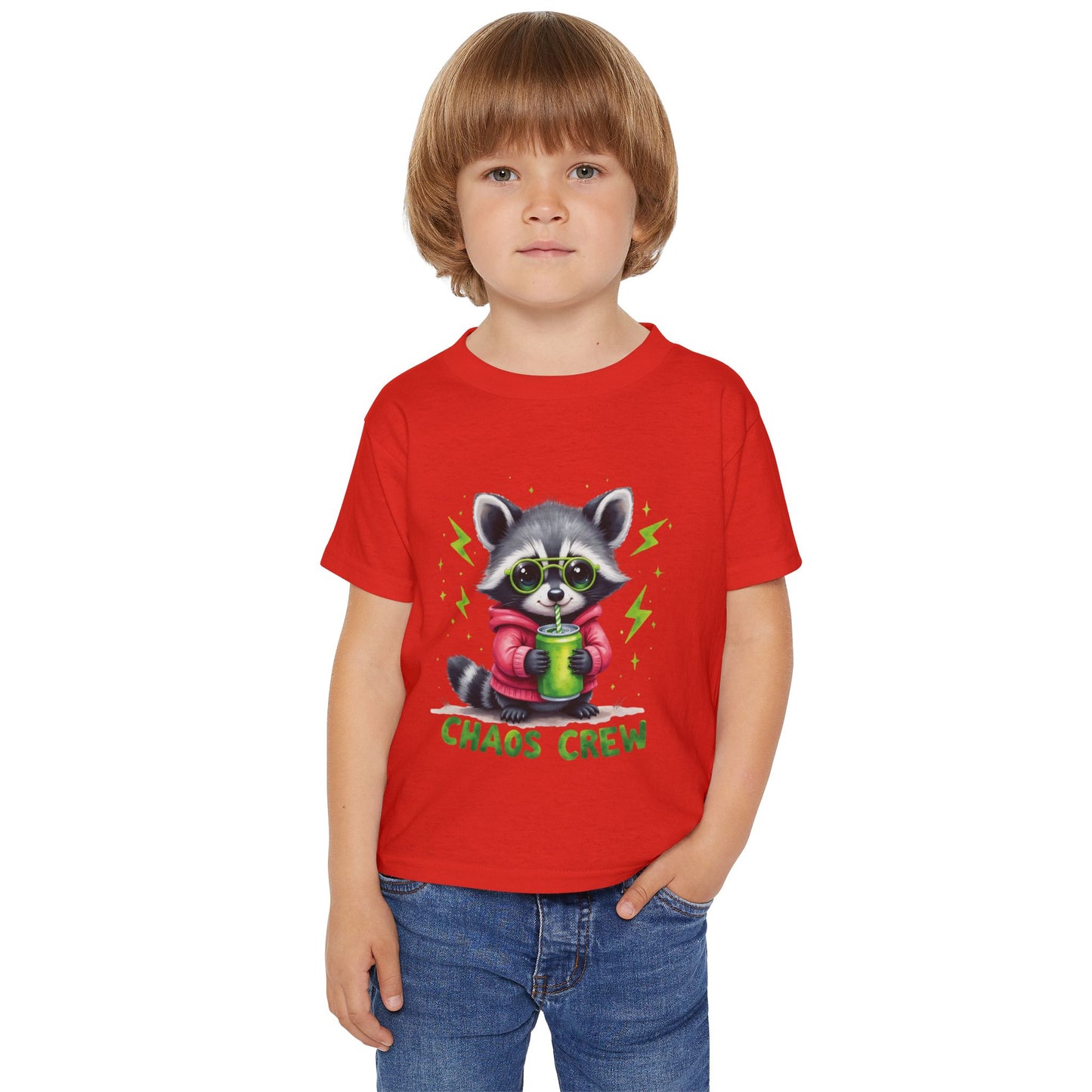 Chaos Crew Raccoon - Fun Kids Tee