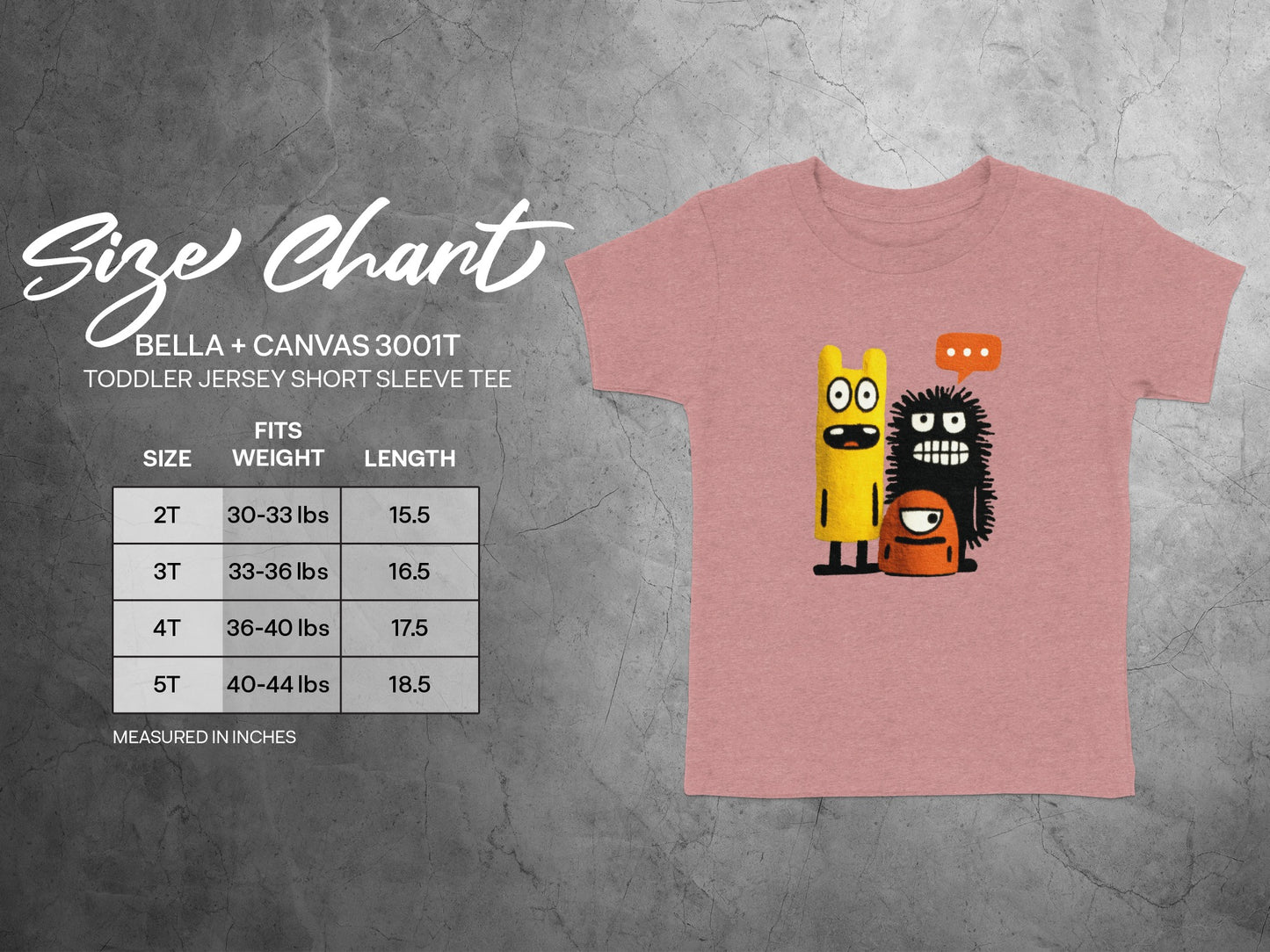 Cute Cartoon Characters Toddler Jersey Short Sleeve Tee product type