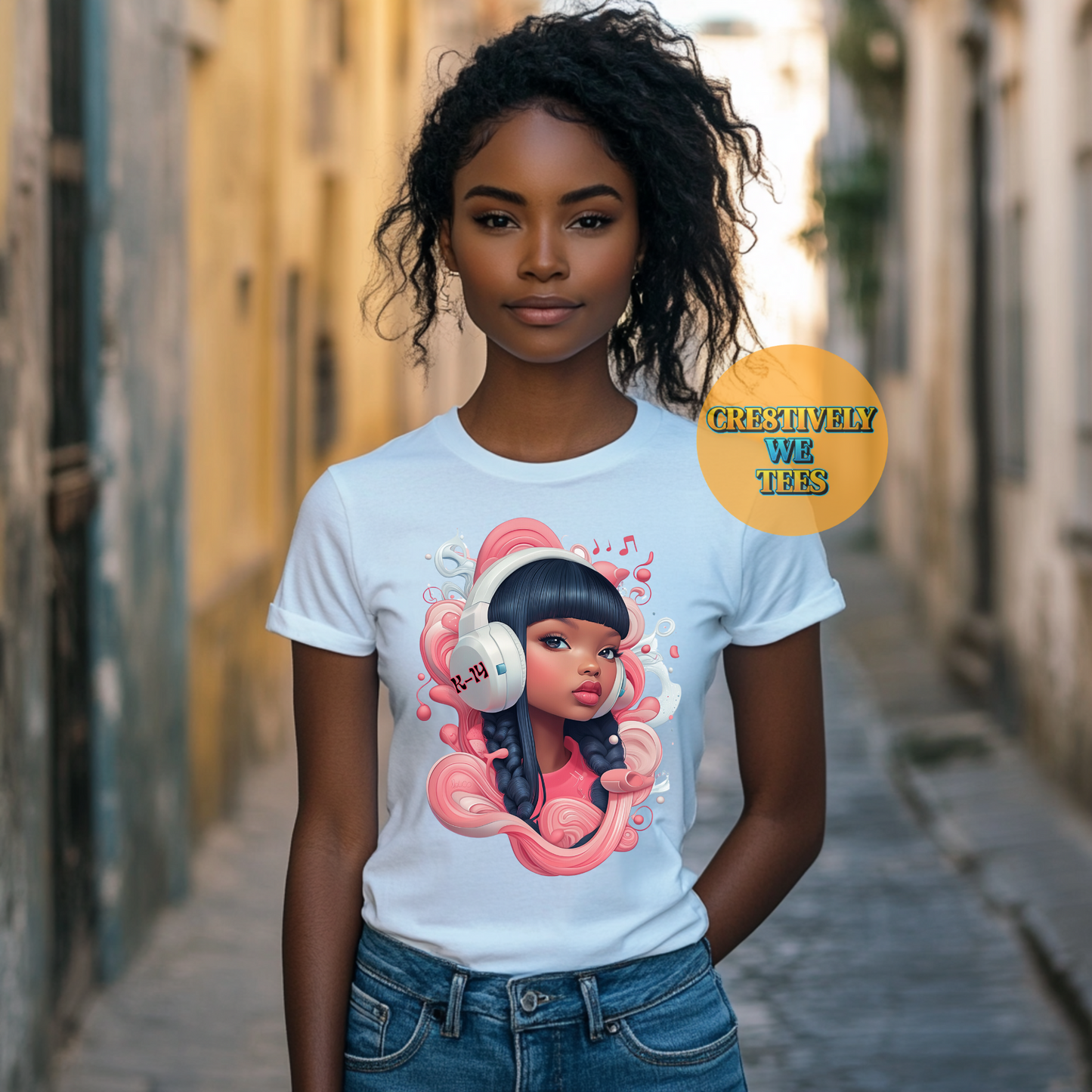 Rhythm & Style Cotton Tee – Groove into Comfort and Quirk