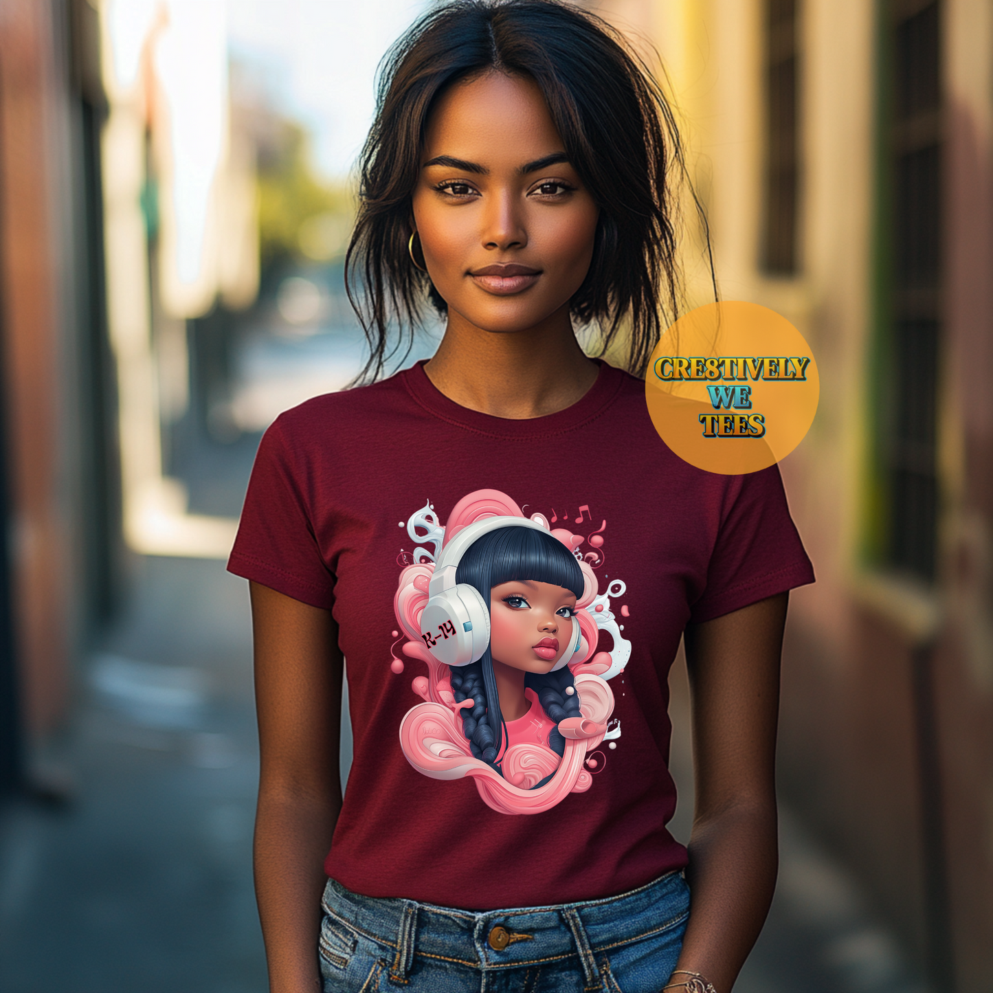 Rhythm & Style Cotton Tee – Groove into Comfort and Quirk