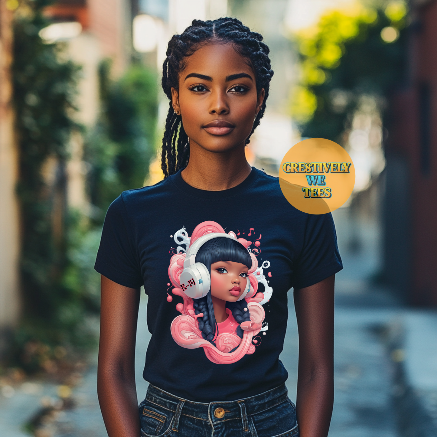 Rhythm & Style Cotton Tee – Groove into Comfort and Quirk