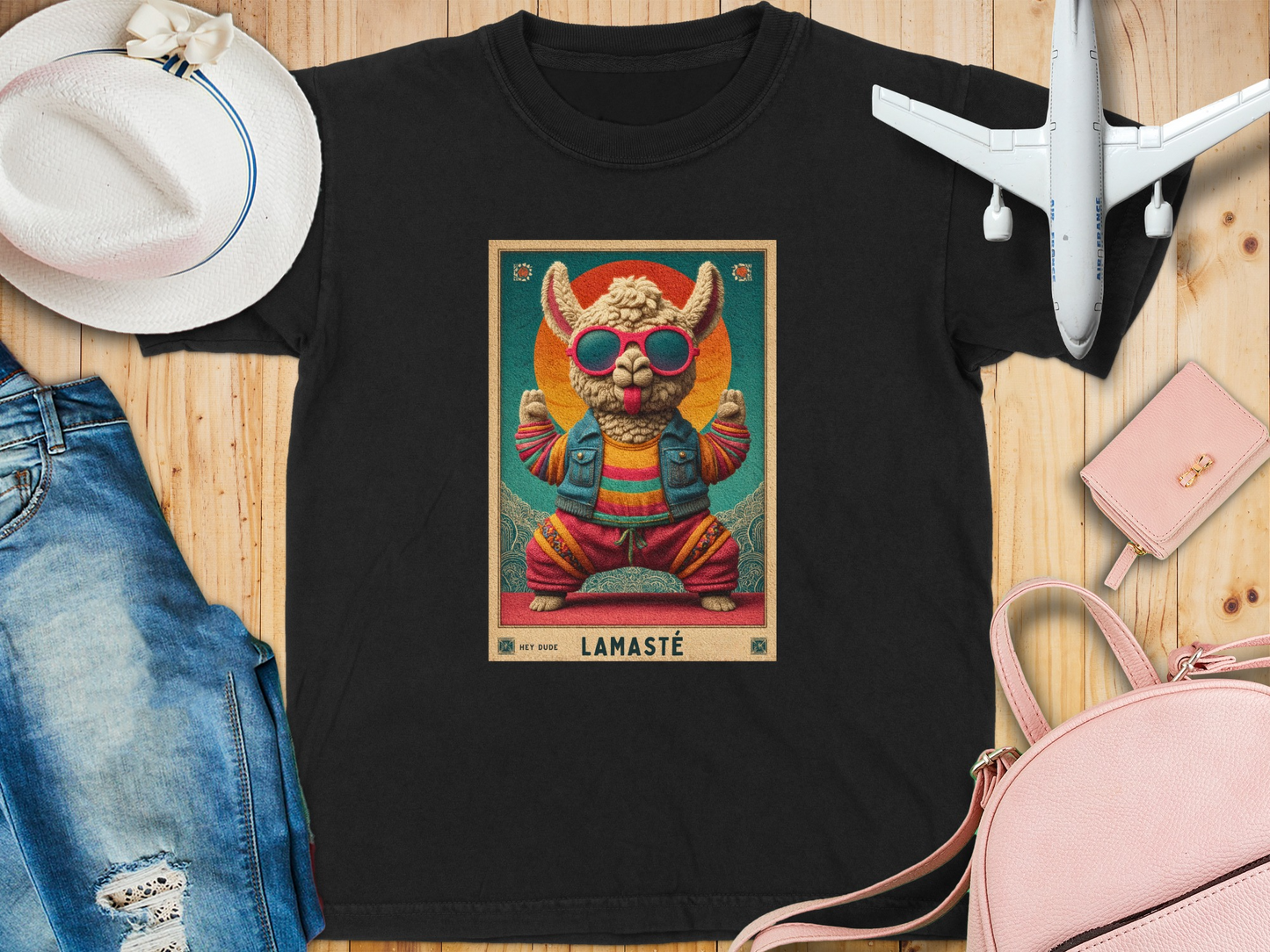 Fun Lamaste Yoga Alpaca Kid's T-Shirt
