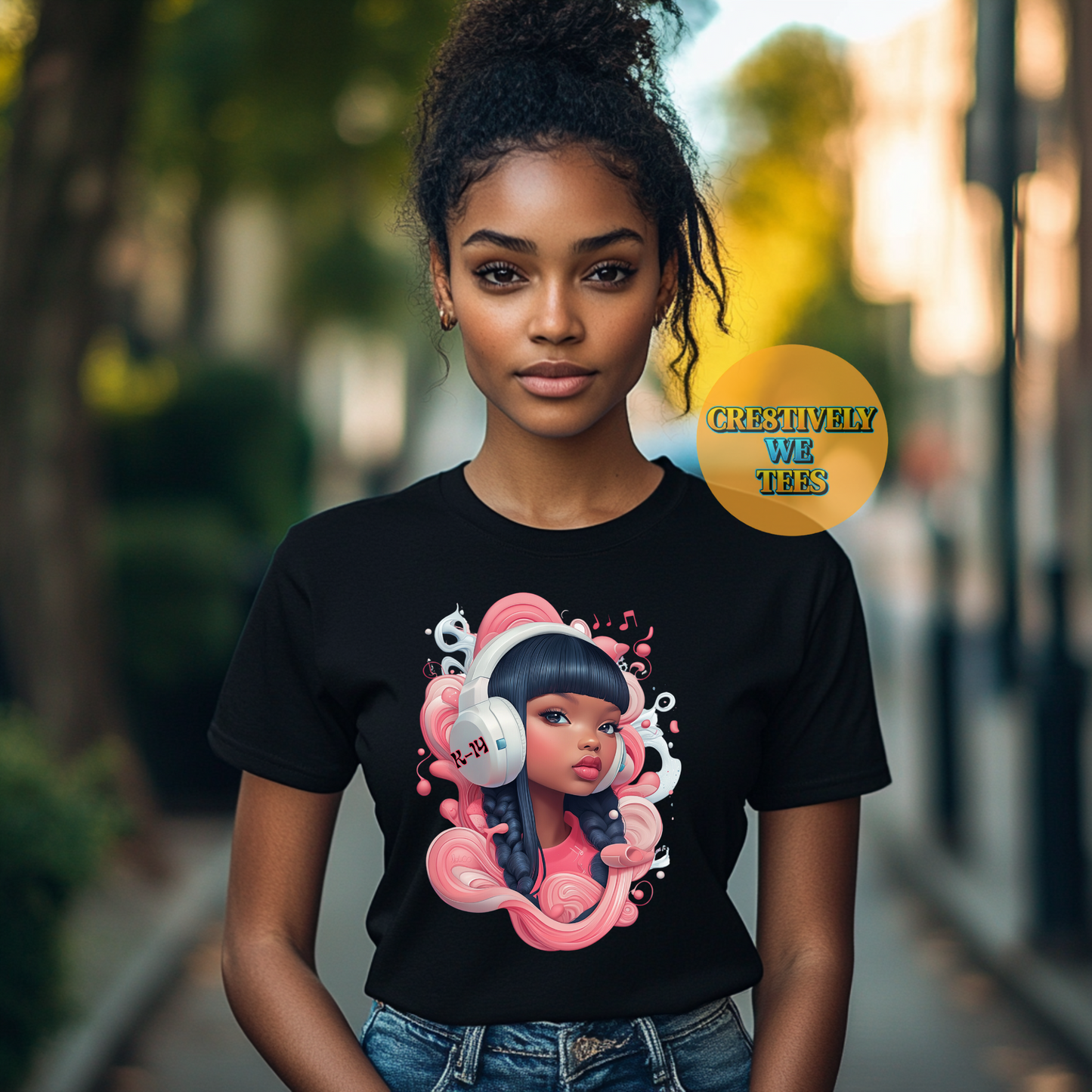 Rhythm & Style Cotton Tee – Groove into Comfort and Quirk