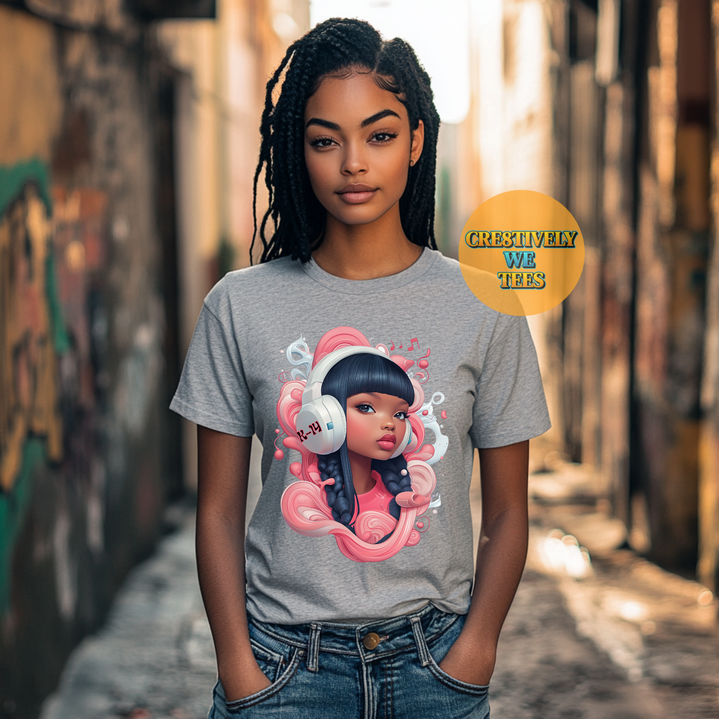 Rhythm & Style Cotton Tee – Groove into Comfort and Quirk