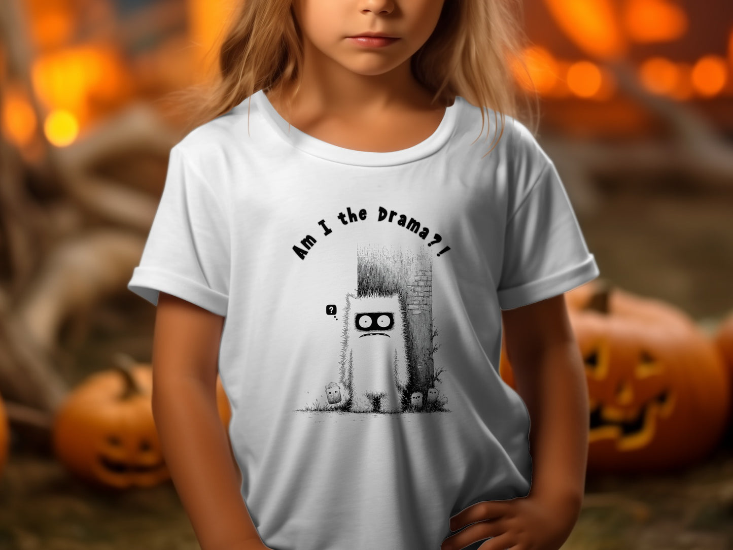 Am I the Drama Halloween Theme Kids T Shirt product