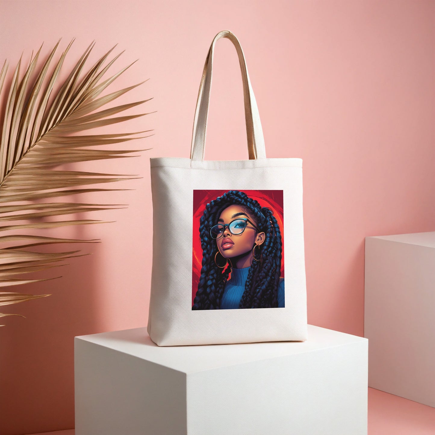 Stylish Tote Bag with Colorful Art Print, Trendy Canvas Shoulder Bag, Fashionable Accessory for Women