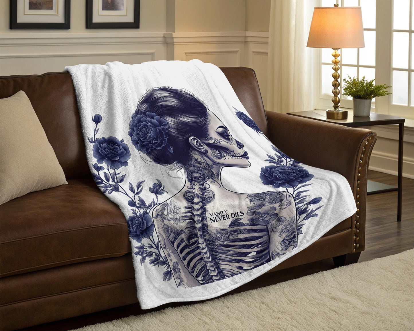 Day of the Dead Skull Lady PNG Bundle: Gothic Floral Sublimation Art, Halloween Clipart Set