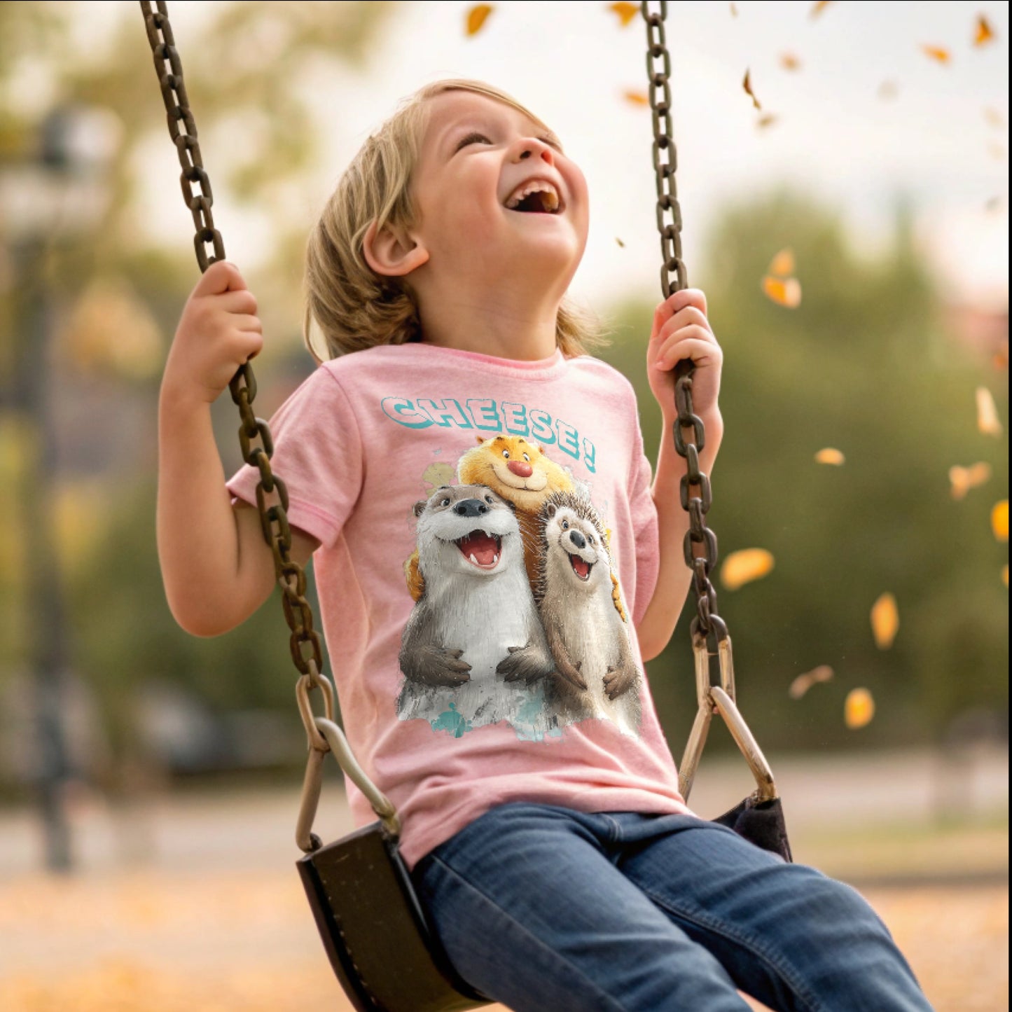 Cheese! Funny Animal Friends Kids T-Shirt