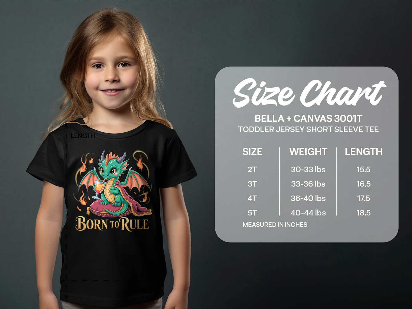 Born to Rule Dragon Toddler Jersey Short Sleeve Tee product type