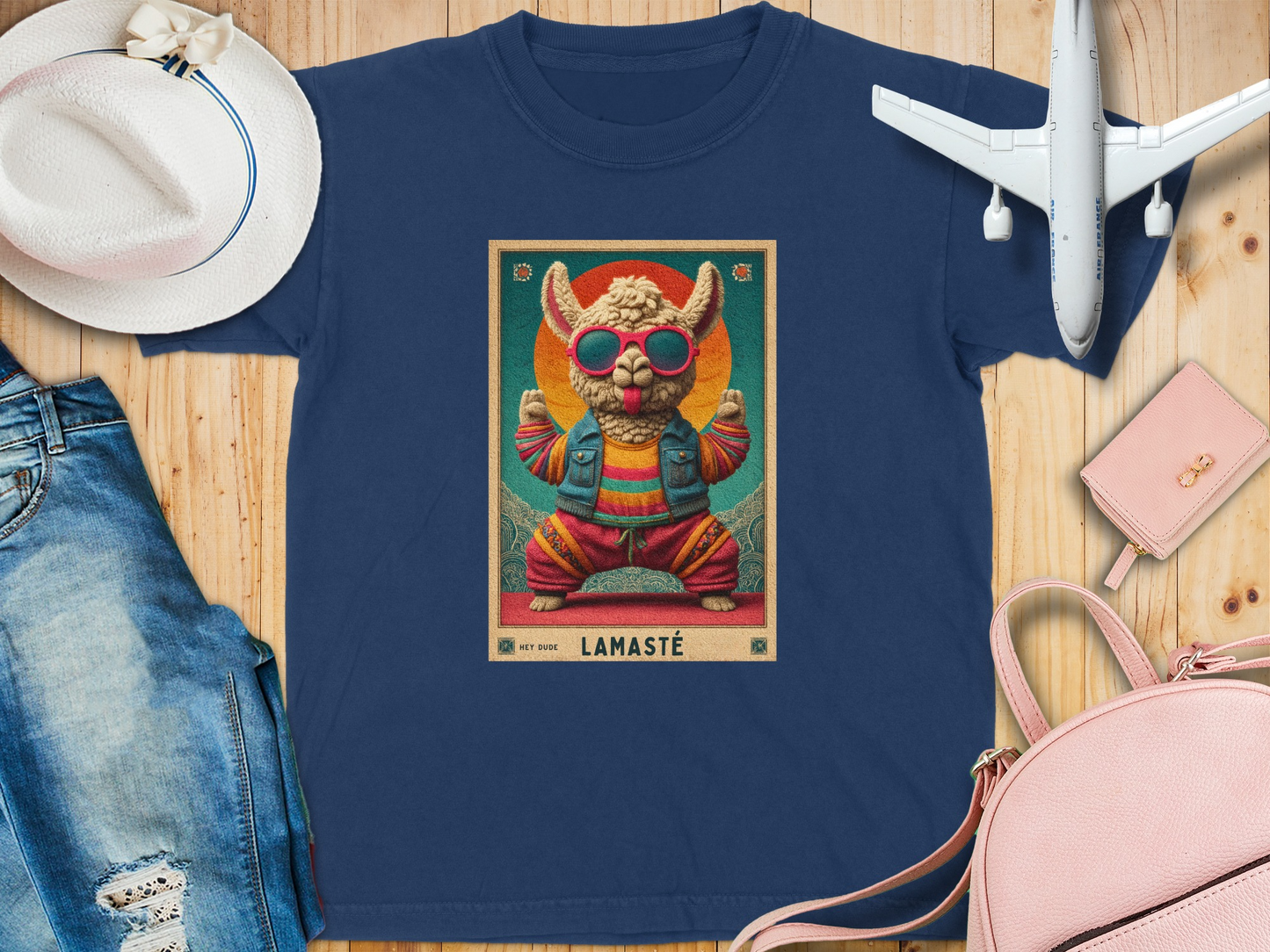 Fun Lamaste Yoga Alpaca Kid's T-Shirt
