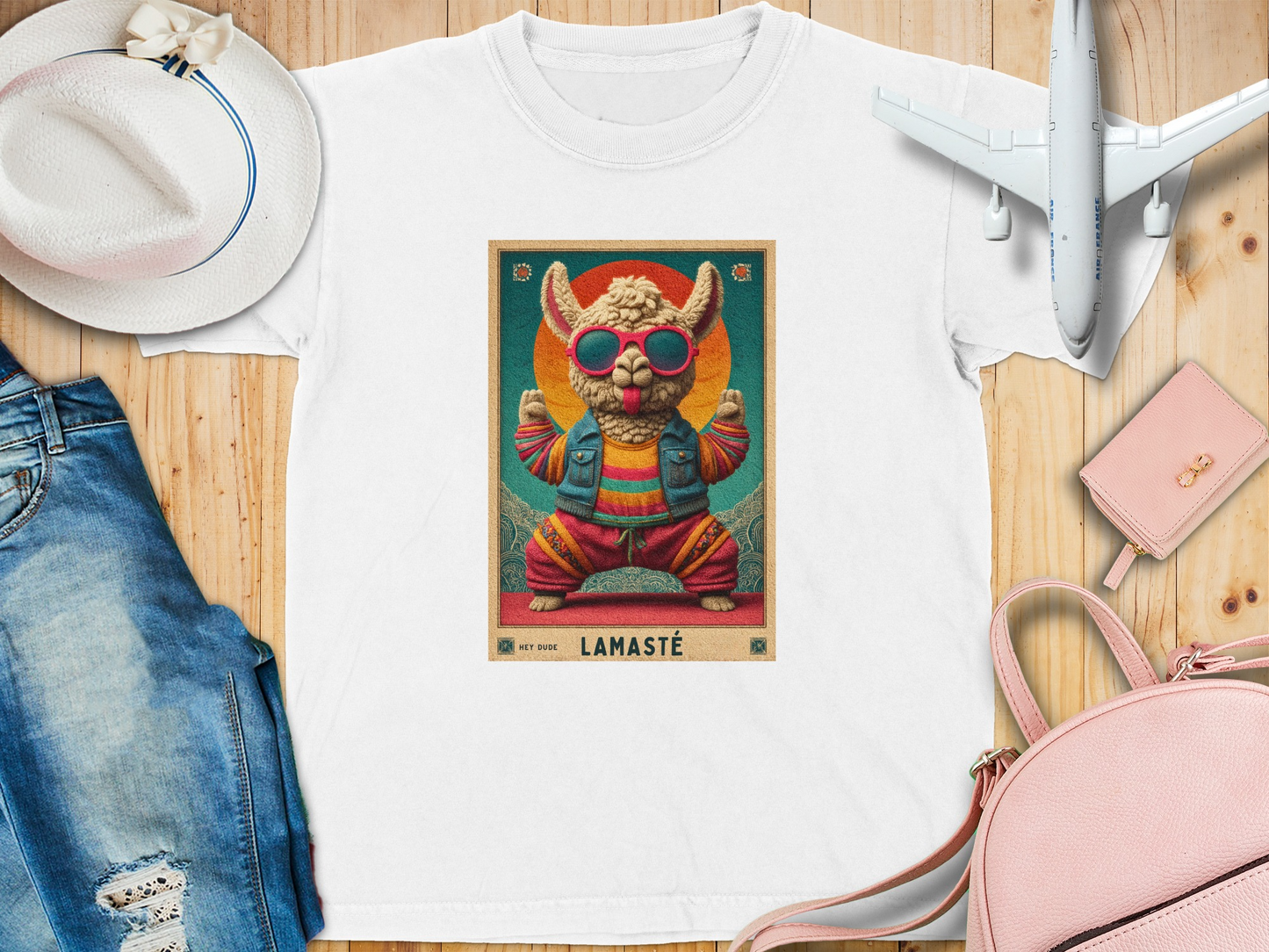 Fun Lamaste Yoga Alpaca Kid's T-Shirt