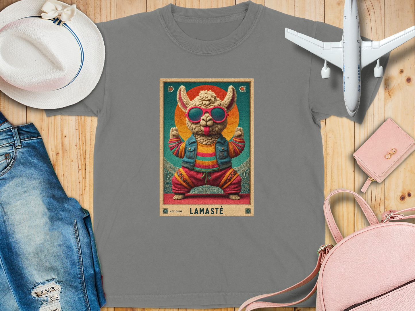 Fun Lamaste Yoga Alpaca Kid's T-Shirt