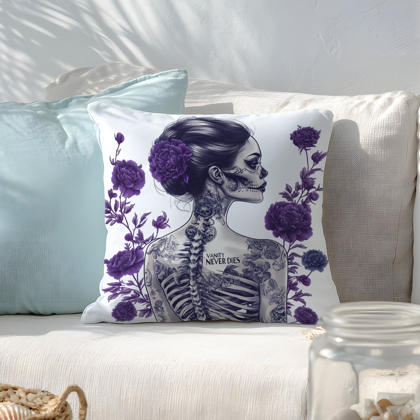 Day of the Dead Skull Lady PNG Bundle: Gothic Floral Sublimation Art, Halloween Clipart Set