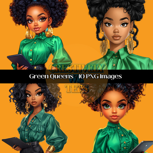 Green Queens - 10 PNG Images