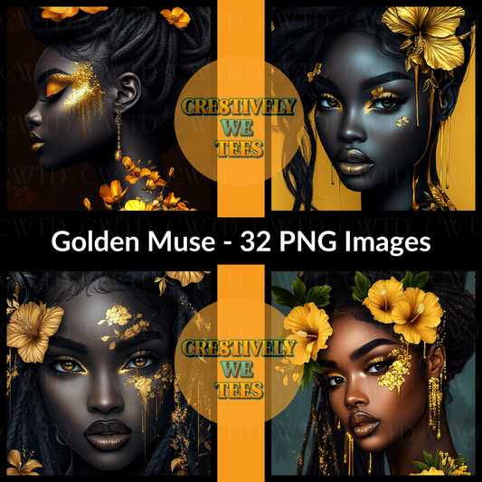 Golden Muse - 32 PNG Images