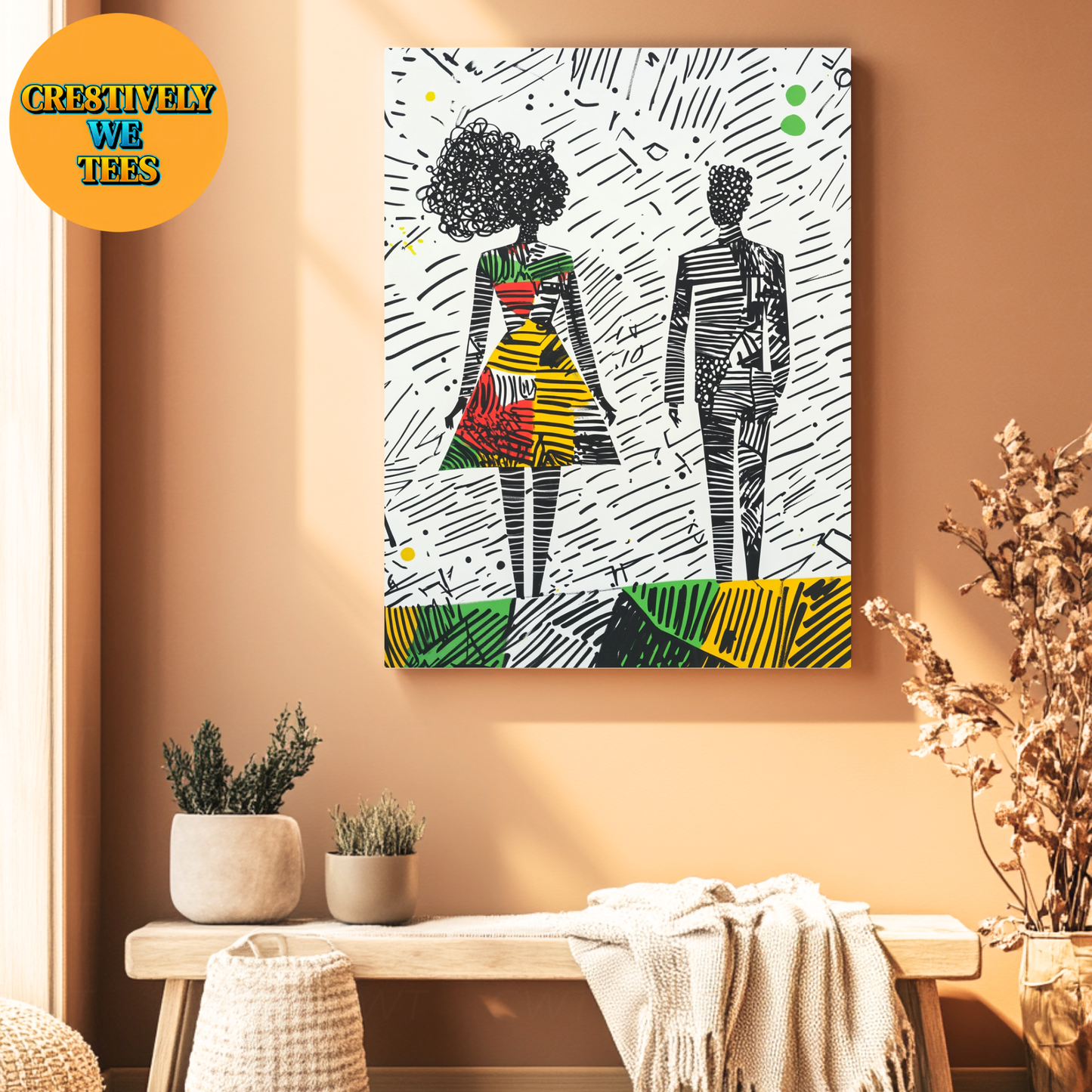 Romantic Stroll – Afrocentric Love & Connection Wall Art